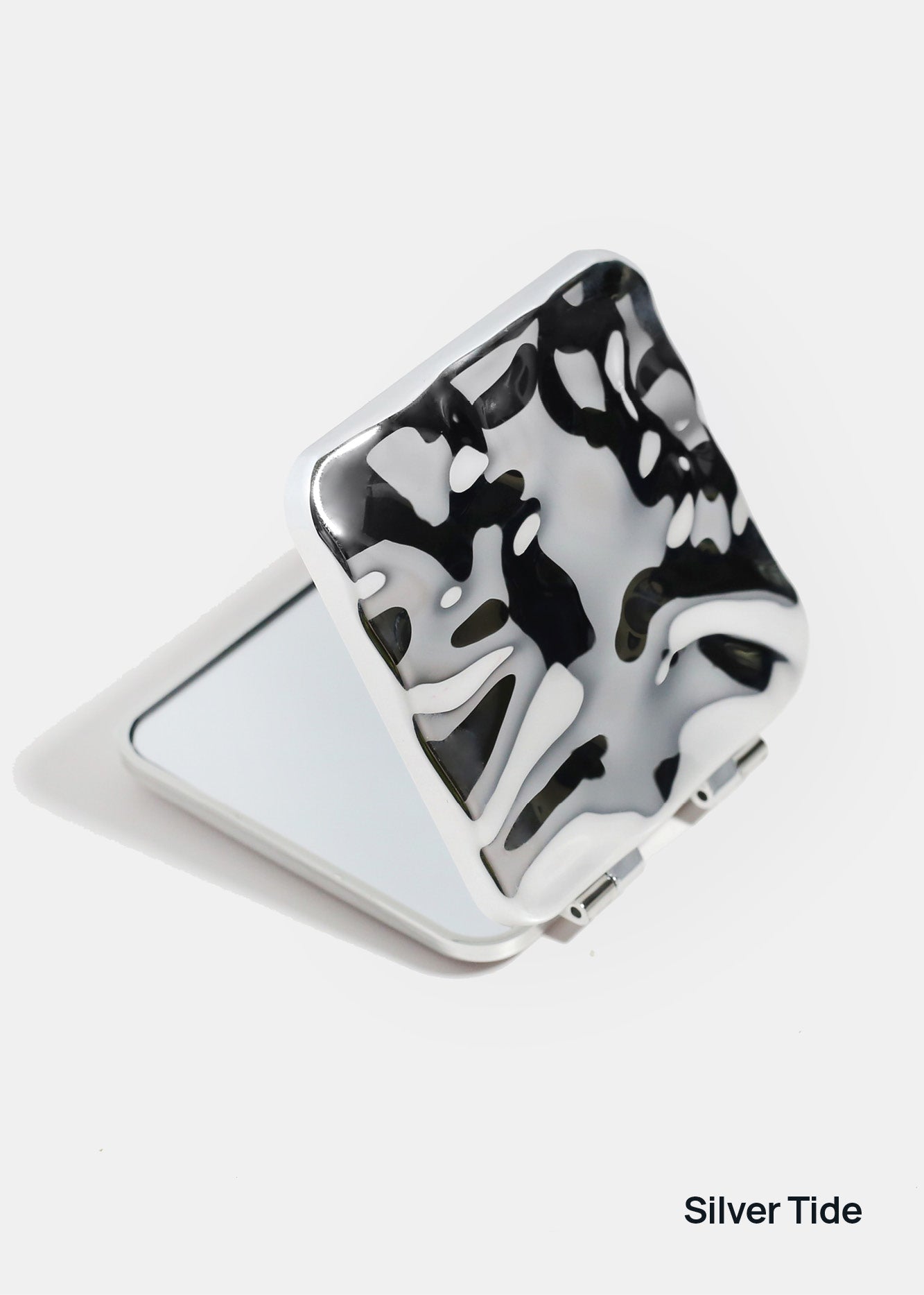 AOA Double-Sided Compact Mirror – Metallic Wave