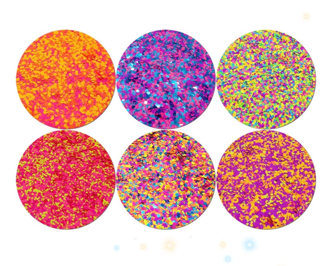 Inked Doll Cosmetics - "EDC FANTASEA" *UV/BlackLight* Festival FunFetti