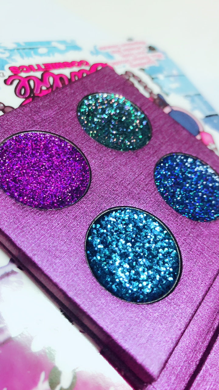 Inked Doll Cosmetics - URSULA'S NITEMARE METALLIC Pressed Glitter Quad