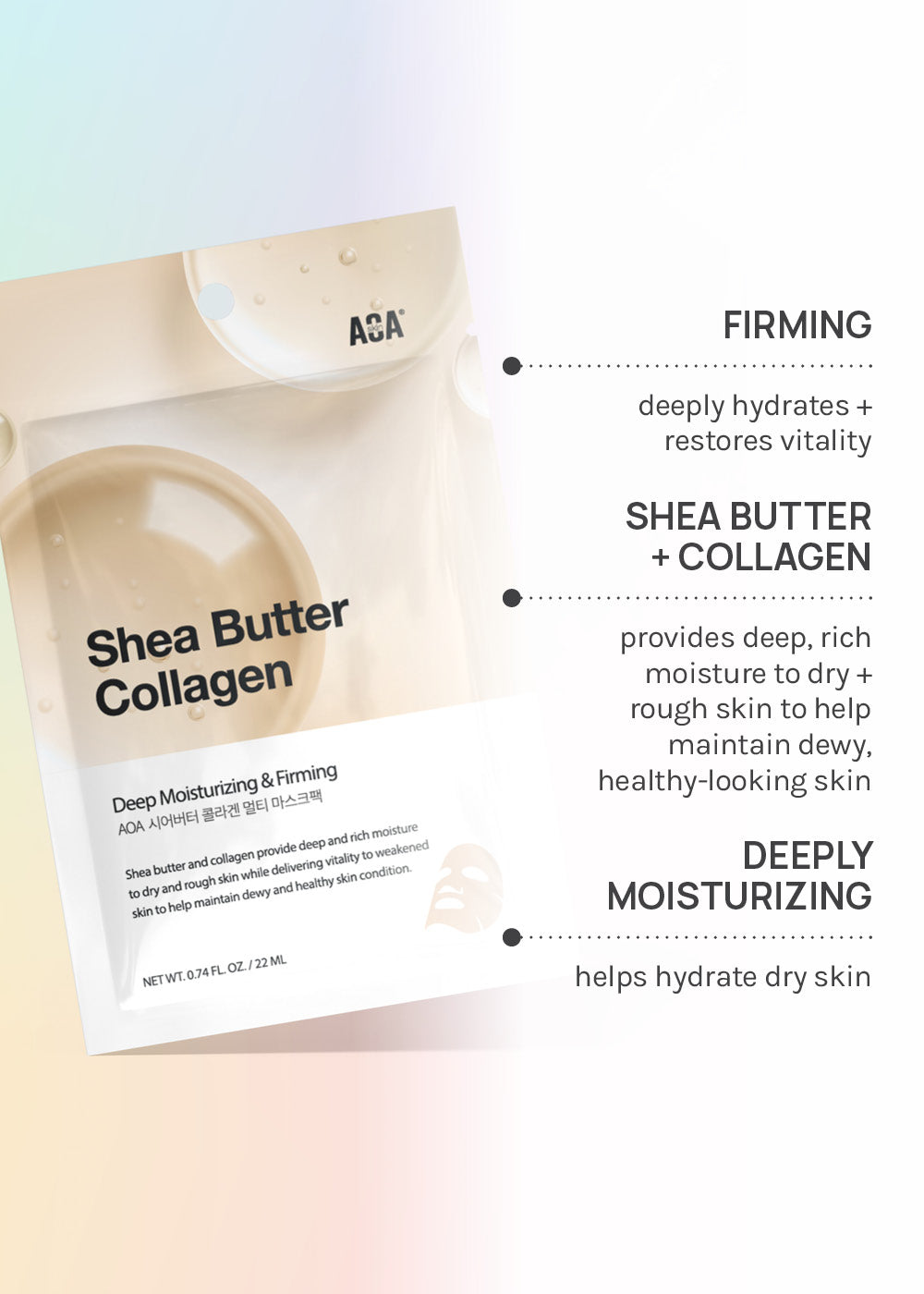 AOA Skin Shea Butter + Collagen Sheet Mask