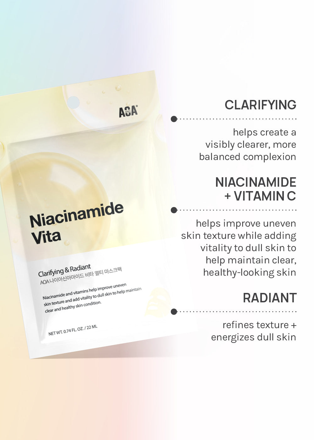 AOA Skin Niacinamide + Vita Sheet Mask