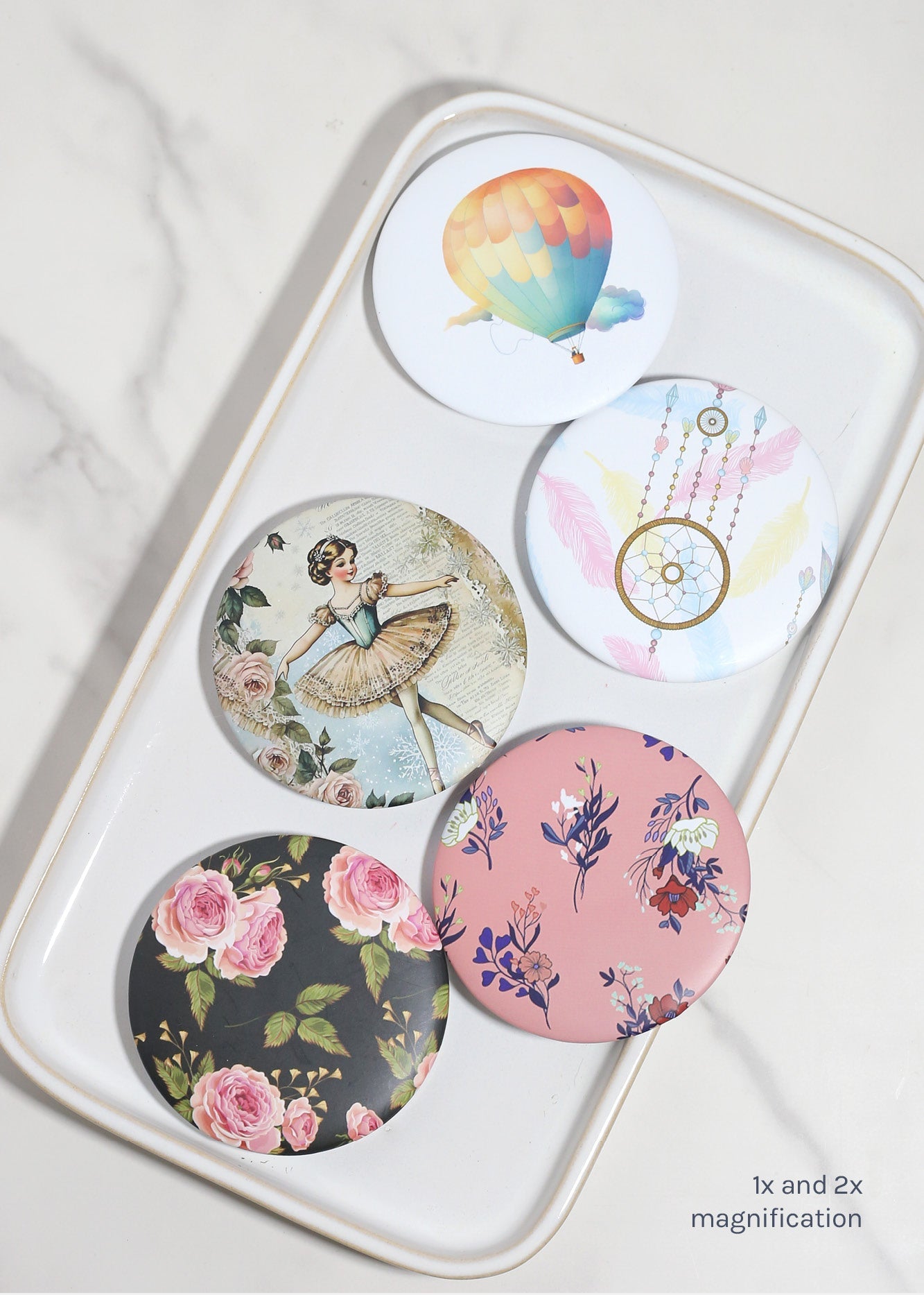 AOA Double-Sided Compact Mirror – Round