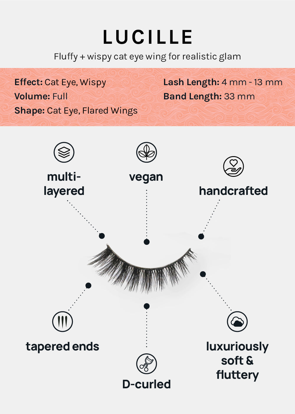 D-LUX Curl Premium Faux Mink Lashes - Lucille