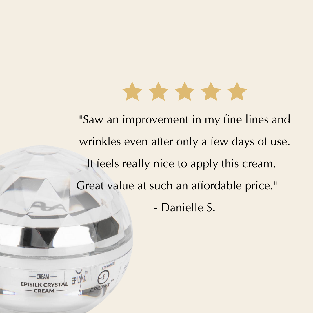 EpiLynx - Vegan EpiSilk, Crystal Wrinkle Smoothing Face Cream - Intense Brightening and Firming Wrinkle Fix for Sensitive Skin