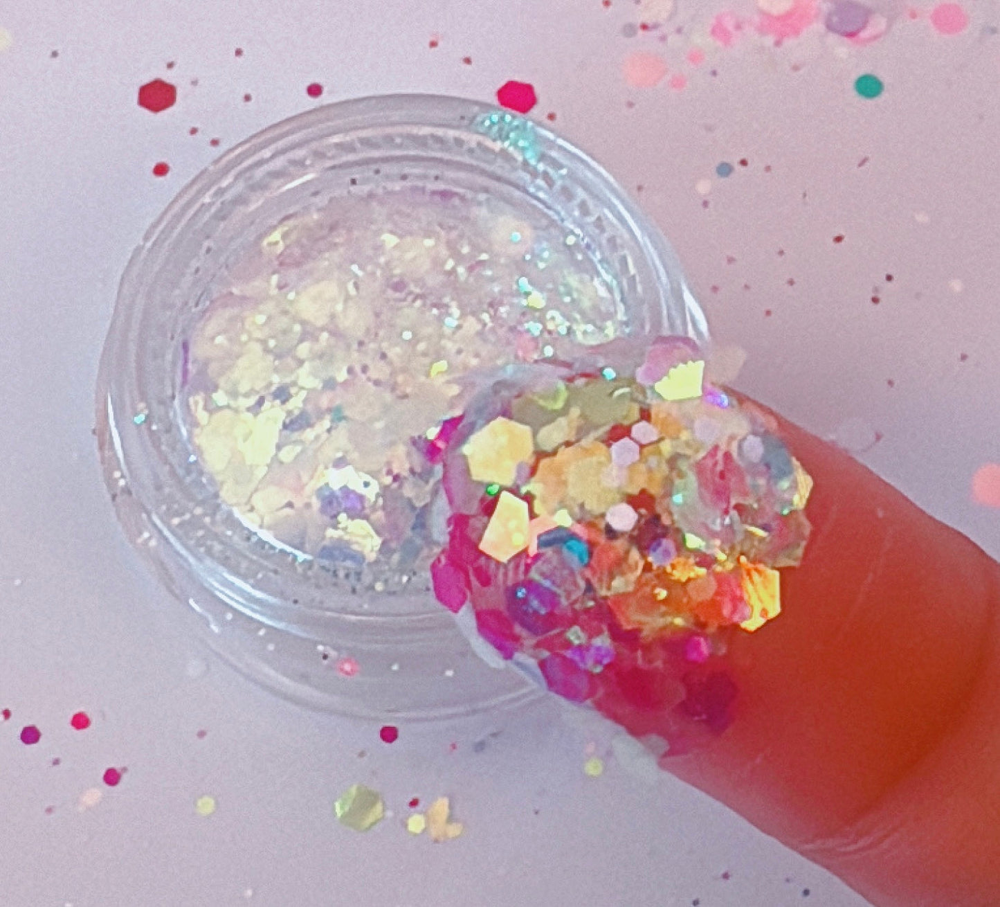 Inked Doll Cosmetics - POLAR-IZING (Ice Blue) Chunky Iridescent Glamdoll Glitter