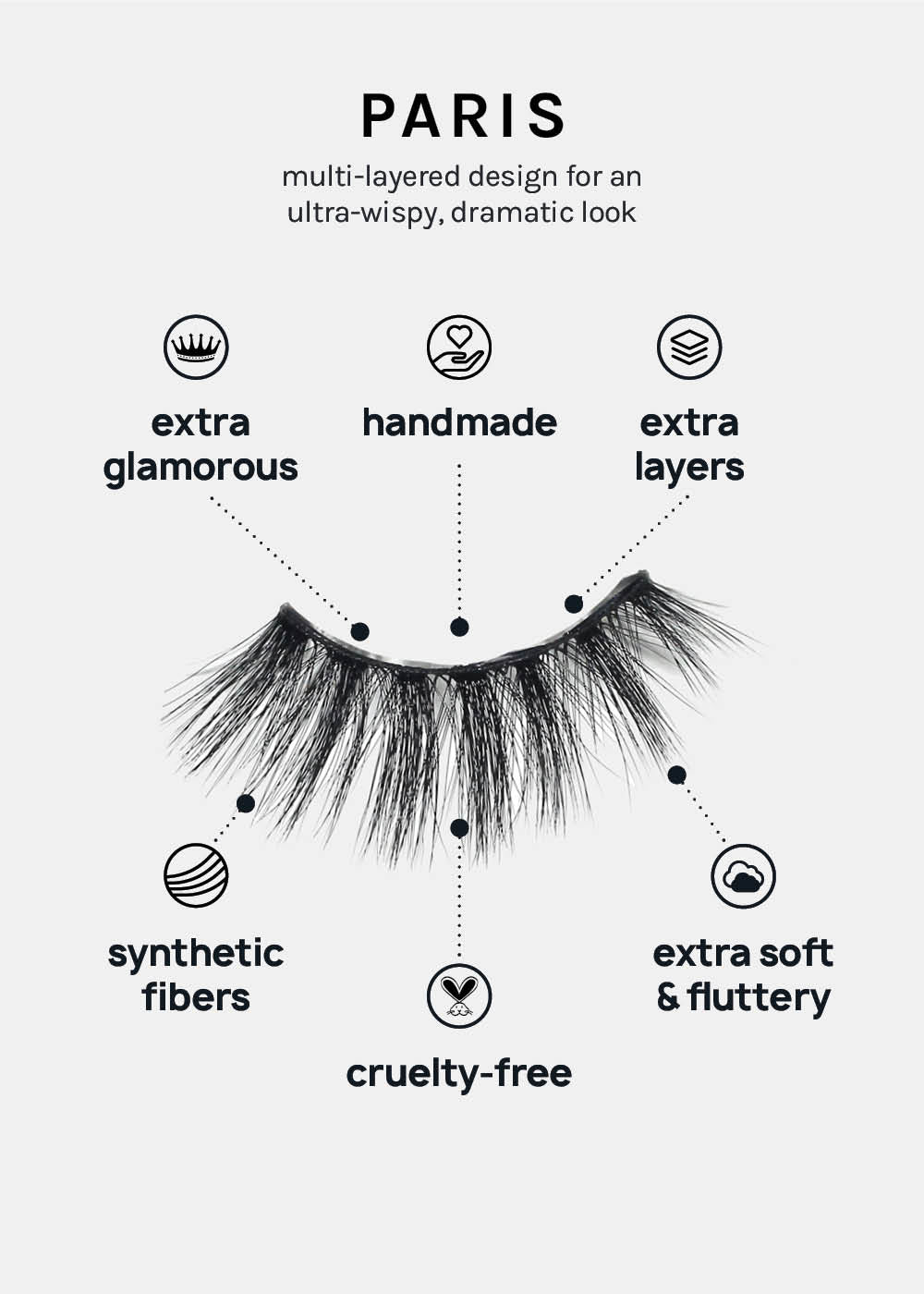 A+ Glam 3D Faux Mink Lashes - Paris