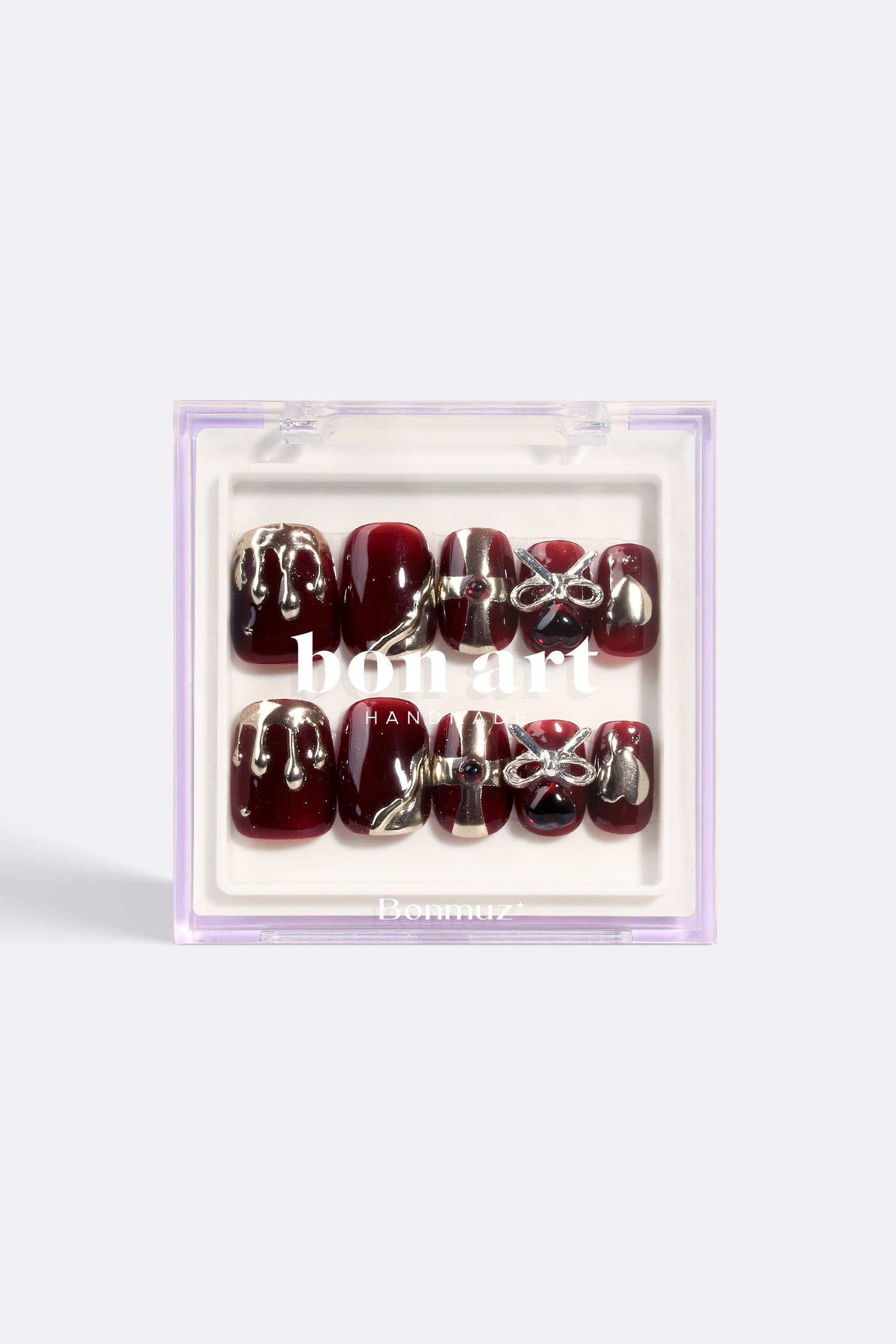 Bonmuz - Maroon Castle | Pro Handmade Gel Nails