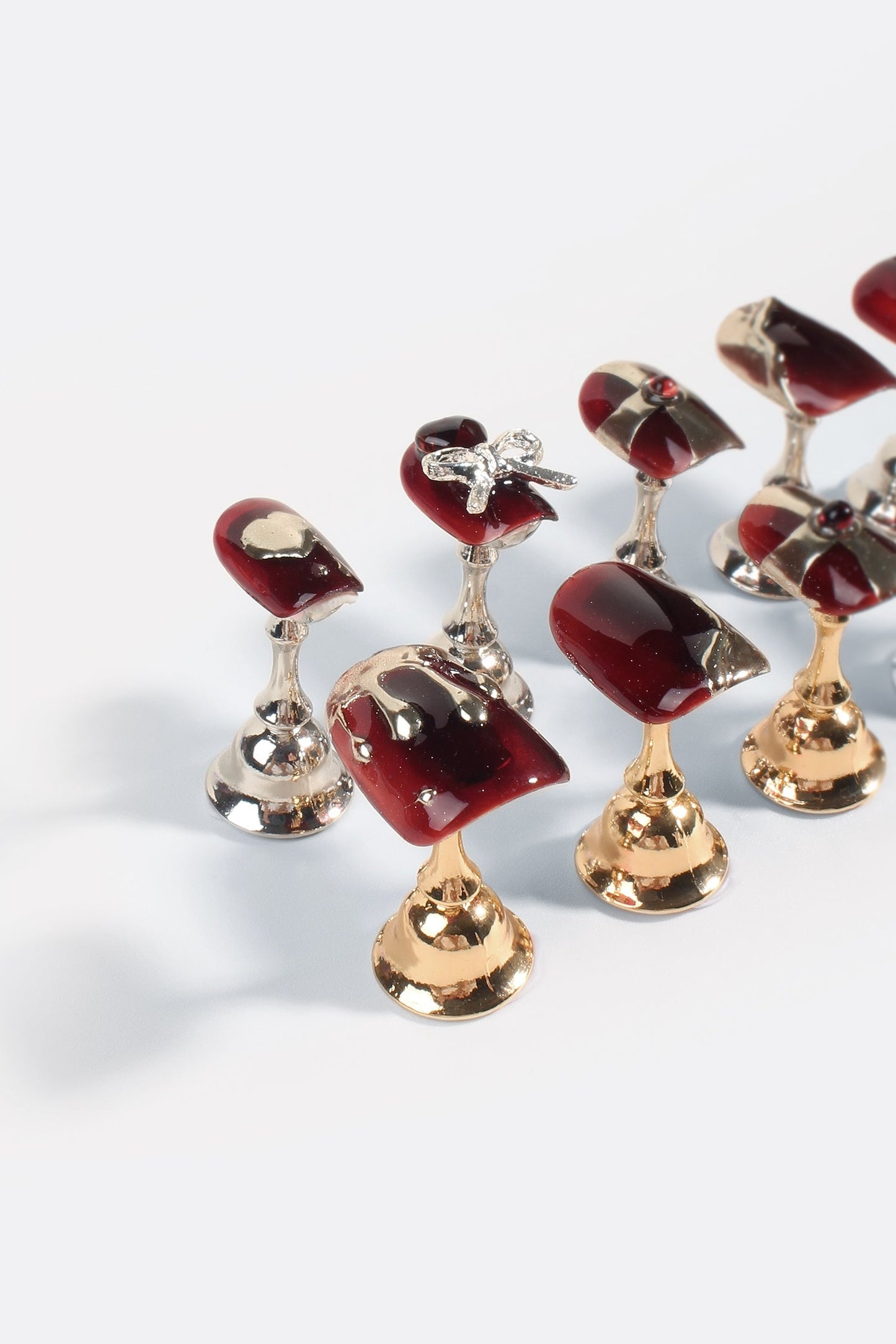 Bonmuz - Maroon Castle | Pro Handmade Gel Nails