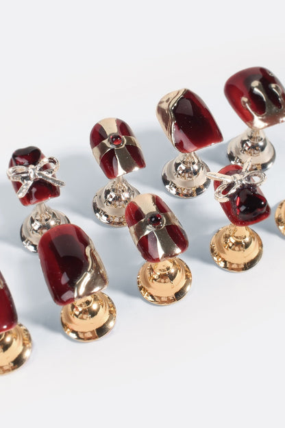 Bonmuz - Maroon Castle | Pro Handmade Gel Nails