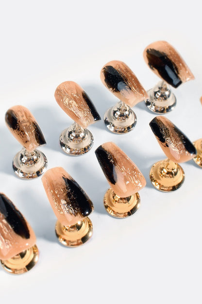 Bonmuz - Gilded Noir | Pro Handmade Gel Nails