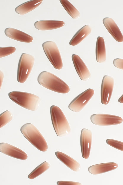 Bonmuz - Brown Sugar Drip | Soft & Durable Press-On Nails