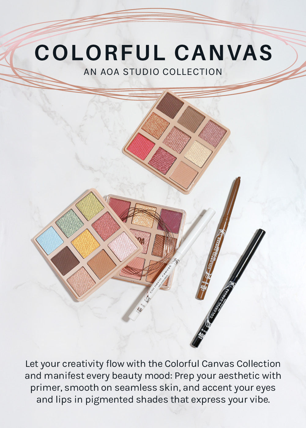 AOA Colorful Canvas 9 Color Eyeshadow Palette
