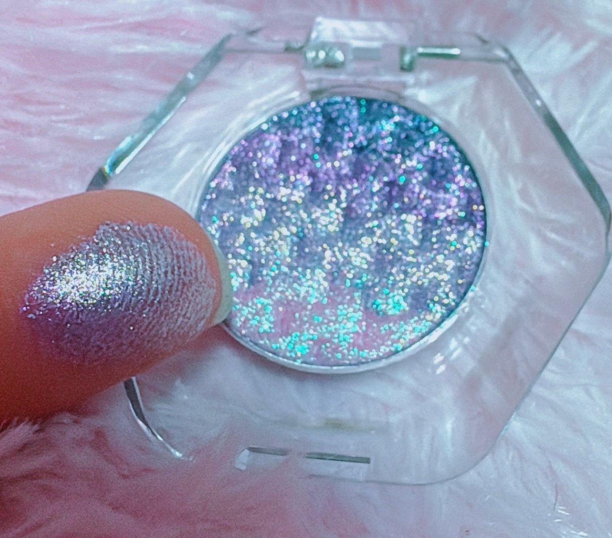 Inked Doll Cosmetics - PEARLESCENT PURPLE “Mermaidia Collection” Pressed TripleChrome