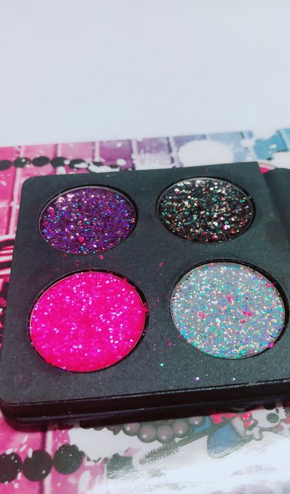 Inked Doll Cosmetics - DEAD CUTE Metallic Pressed Glitter Quad