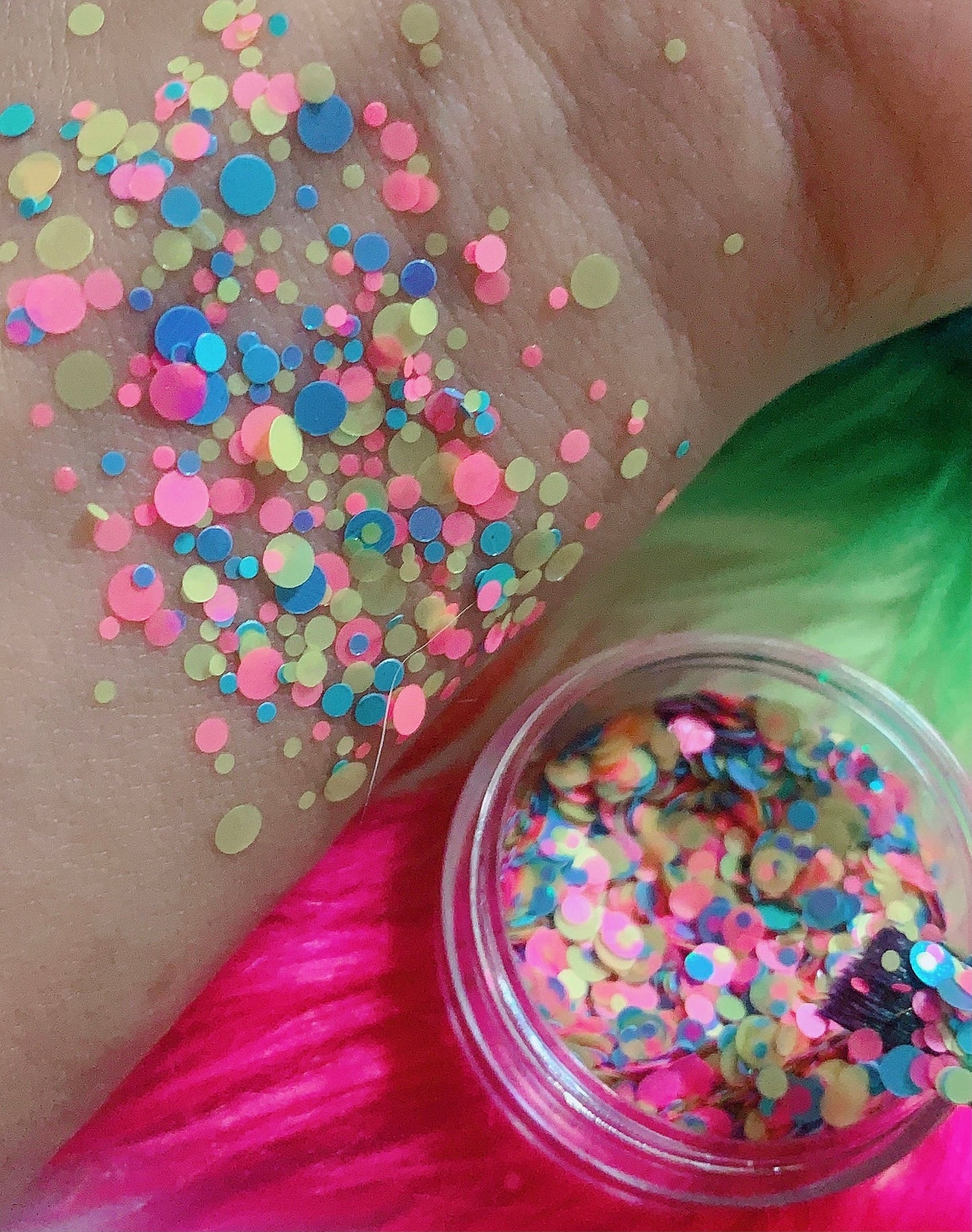 Inked Doll Cosmetics - DIPPIN' DOTS *UV* Festival GlamDoll Glitter Confetti
