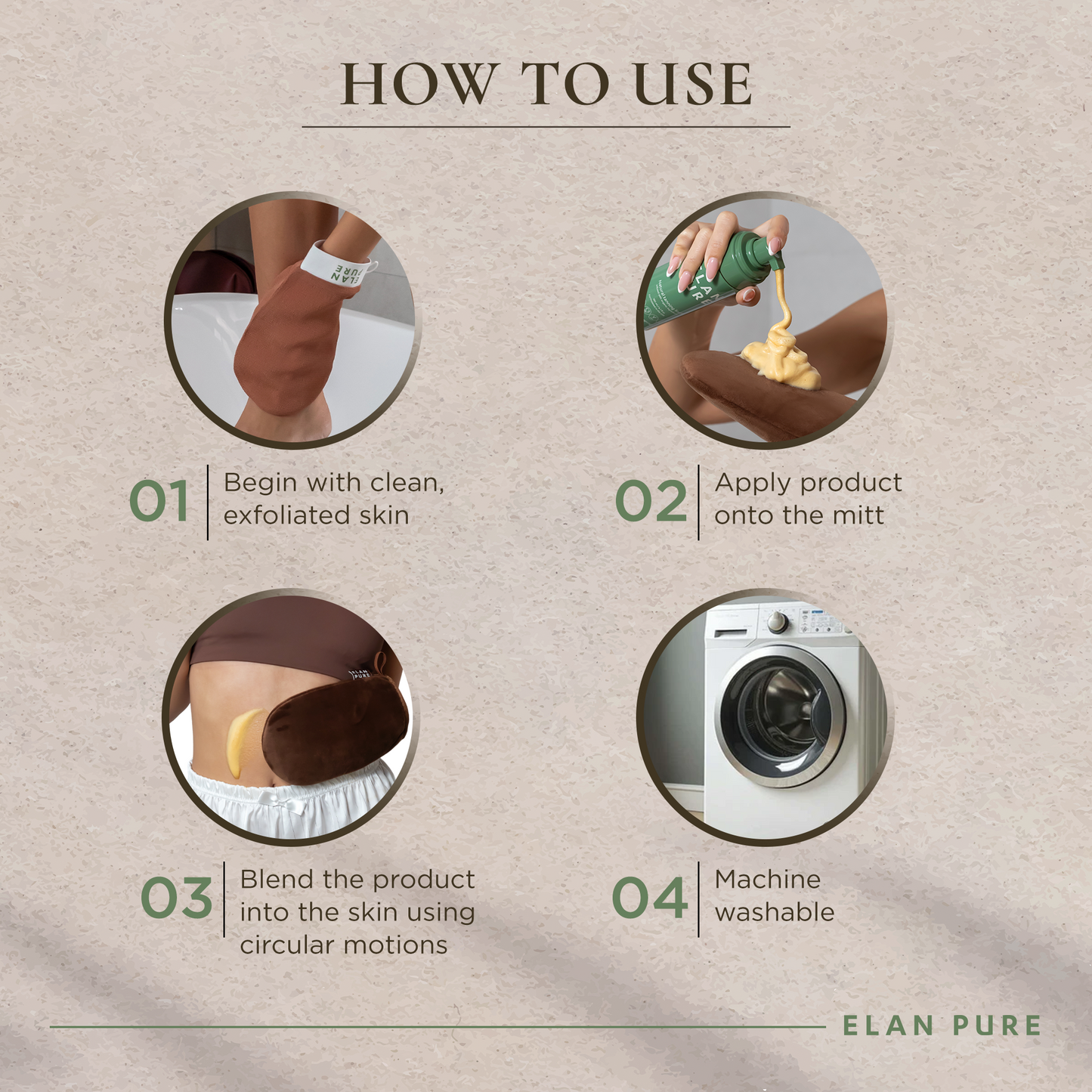 Elan Pure - Reusable Tanning Mitt