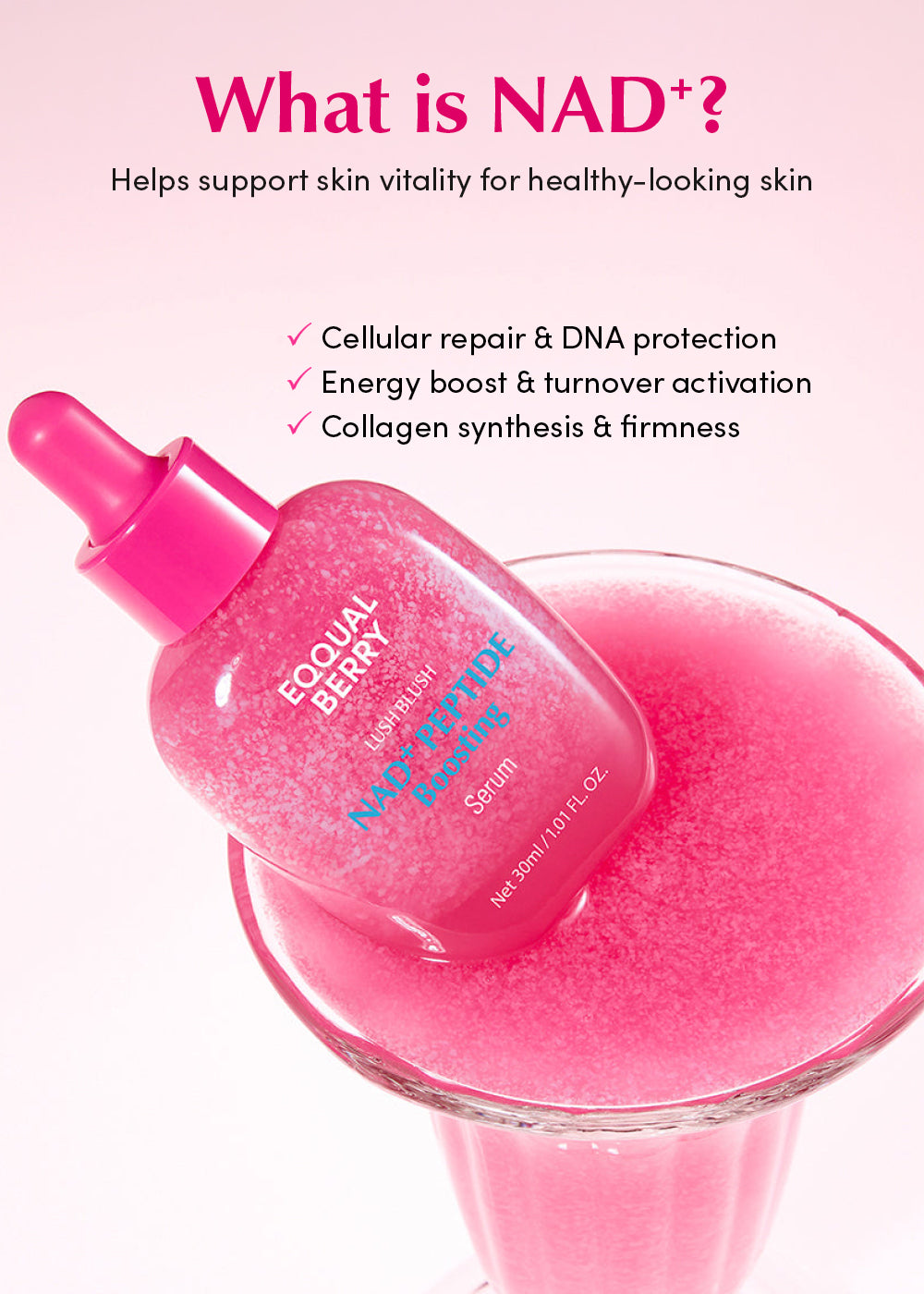 EQQUALBERRY NAD+ Peptide Boosting Serum 30ml