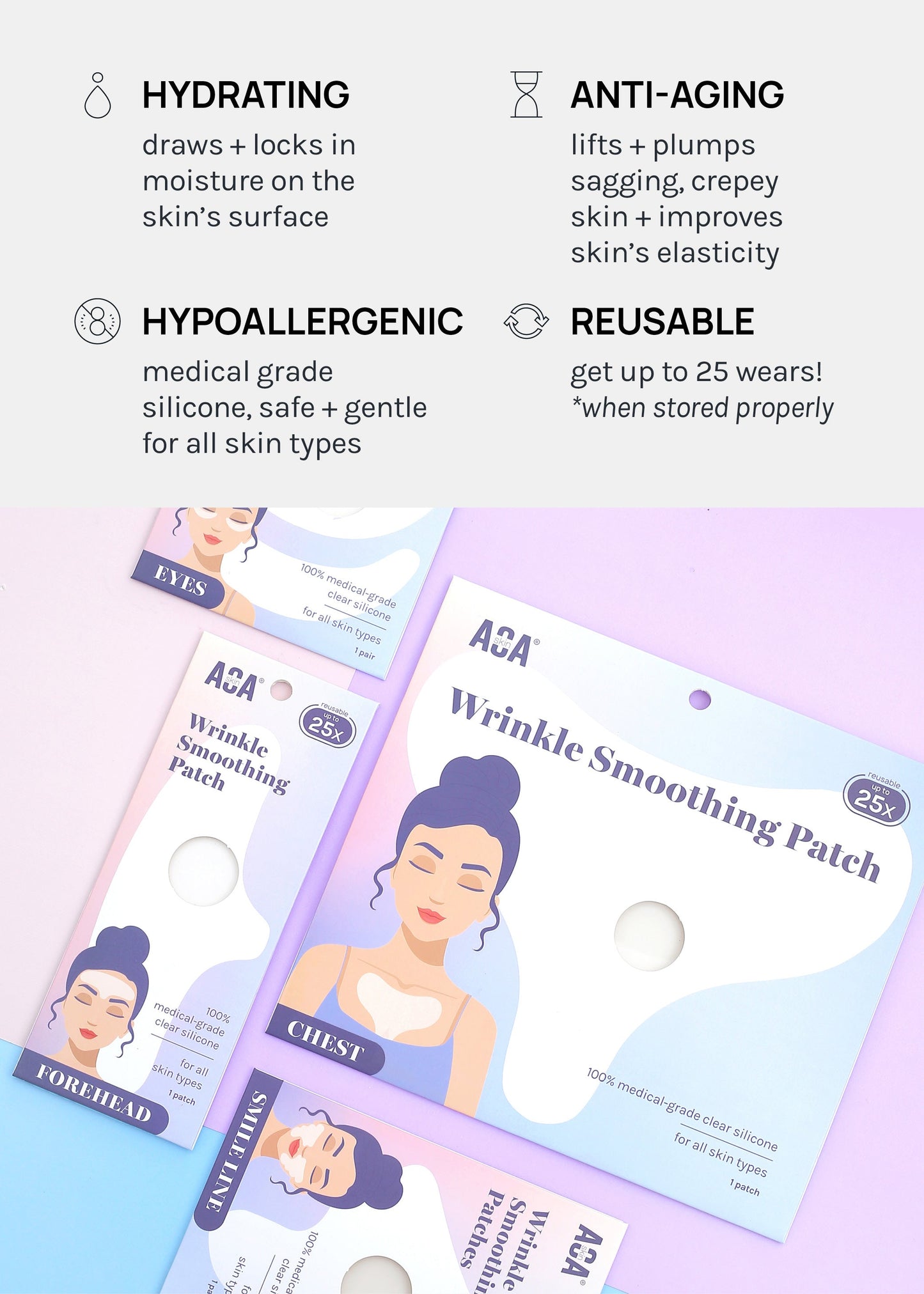 AOA Skin Wrinkle Smoothing Patches – Eyes