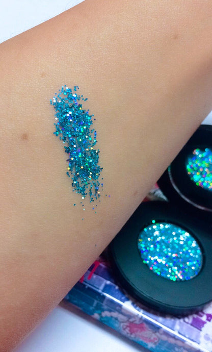 Inked Doll Cosmetics - *FROSTBITE !* Single Pressed Glitter Palette