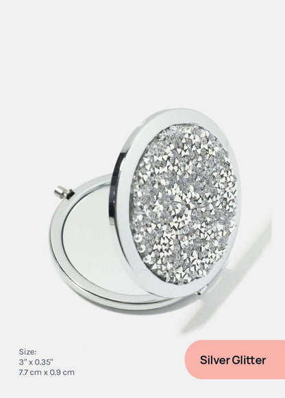 AOA A+ Magnifying Double-Sided Compact Mirror - Glitter