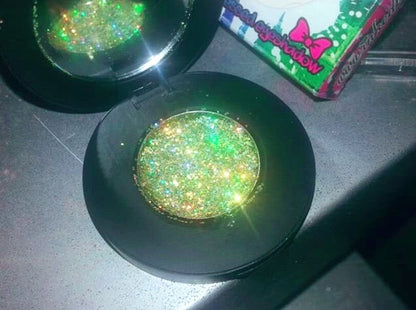 Inked Doll Cosmetics - "GOLD CHROME!" Single Pressed Glitter Palette