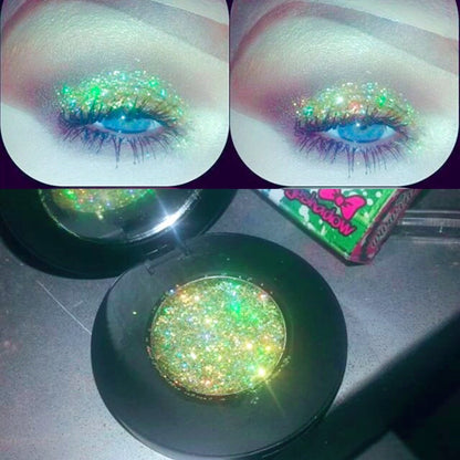 Inked Doll Cosmetics - "GOLD CHROME!" Single Pressed Glitter Palette