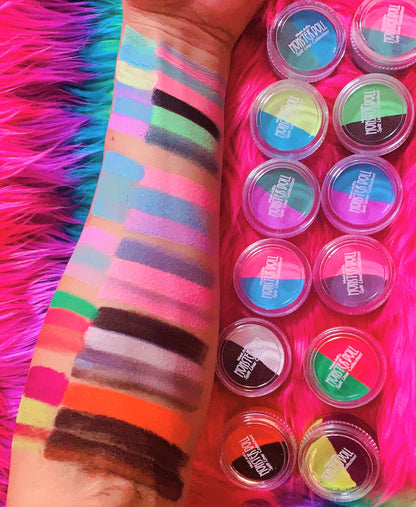 Inked Doll Cosmetics - (HUGE!) Monster Doll ROCHELLE GOYLE *UV Neon Pastel* SPLIT LINER/FACE/BODY PAINT!