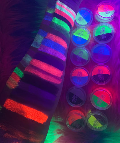 Inked Doll Cosmetics - (HUGE!) Monster Doll VENUS McFLYTRAP *UV Neon Pastel* SPLIT LINER/FACE/BODY PAINT
