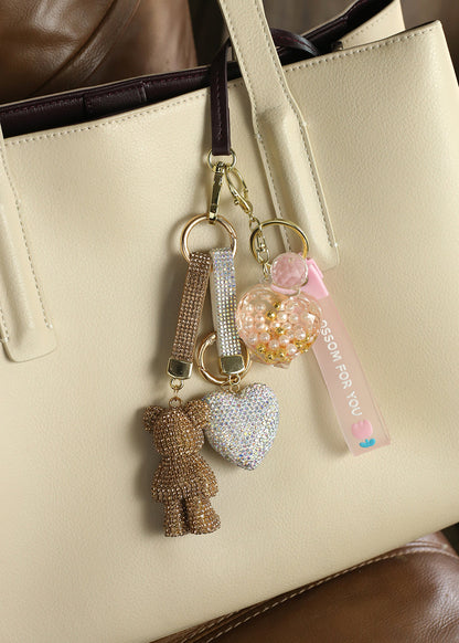 Blossom Pearl Heart Bag Charm