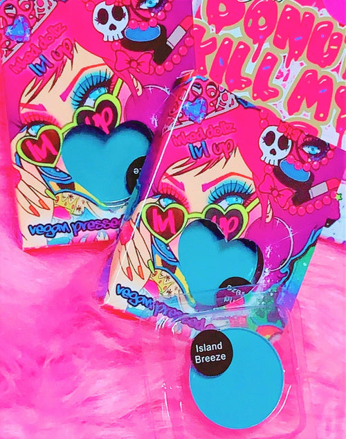 Inked Doll Cosmetics - ISLAND BREEZE! (Turquoise) PRESSED EYESHADOW SINGLE