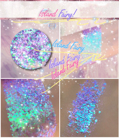 Inked Doll Cosmetics - ISLAND FAIRY *LMT EDT* Summer Festival Pressed Glitter