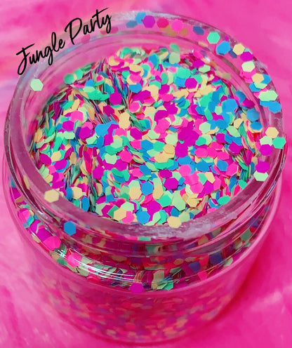 Inked Doll Cosmetics - "JUNGLE PARTY" *UV/BlackLight* Festival FunFetti