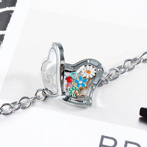 Gold Letter M Locket Charm