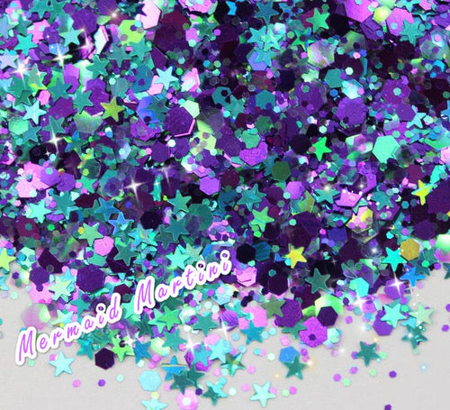 Inked Doll Cosmetics - MERMAID MARTINI Chunky Festival Glamdoll Glitter