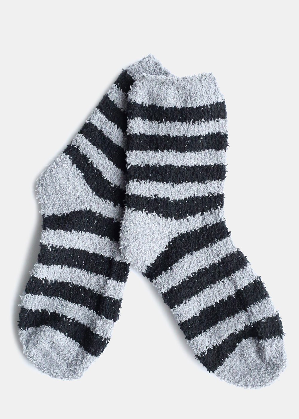 Fuzzy Socks with Stripes