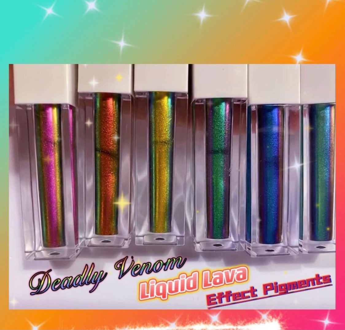 Inked Doll Cosmetics - "LA CHAMELEA" Deadly Venom LIQUID LAVA Effect Pigments
