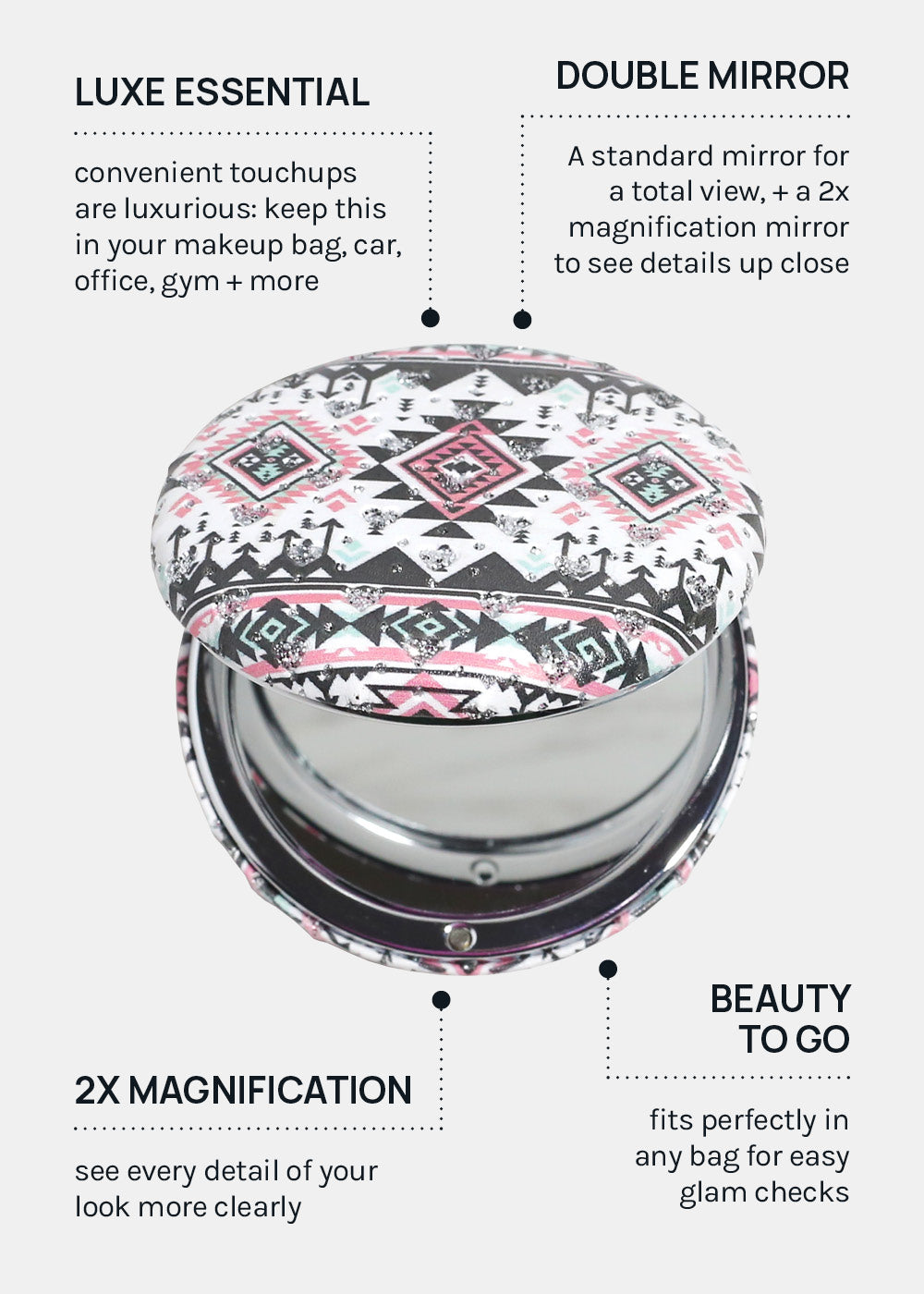 AOA Pro Double-Sided Compact Mirror – Round