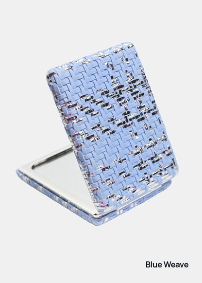 AOA Pro Double-Sided Compact Mirror – Rectangular Weave