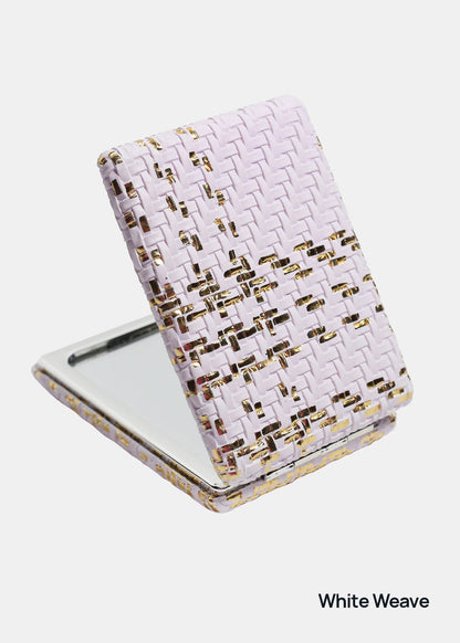 AOA Pro Double-Sided Compact Mirror – Rectangular Weave