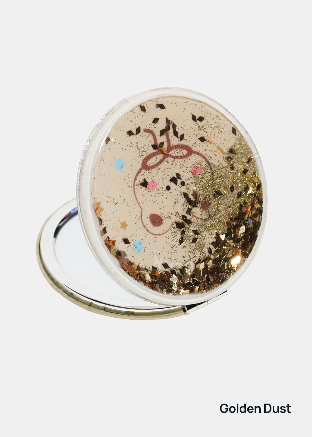 AOA Pro Double-Sided Compact Mirror – Cute Glitter
