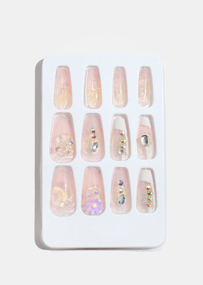 AOA Studio Blush Garden 5D Pre-Glued Press-On Nails