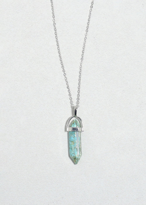 Aura Crystal Point Pendant Necklace
