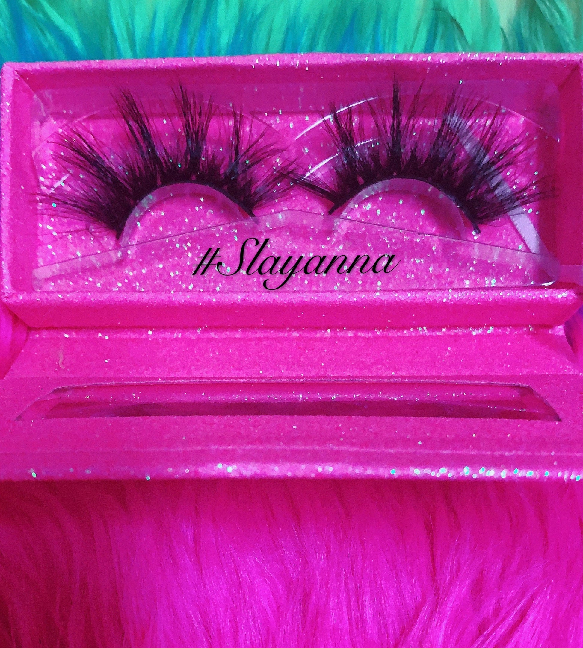 Inked Doll Cosmetics - #SLAYANNA 5D DreamDoll-LUXE Lash *PINK GLITTER* Glam MAGNET Case