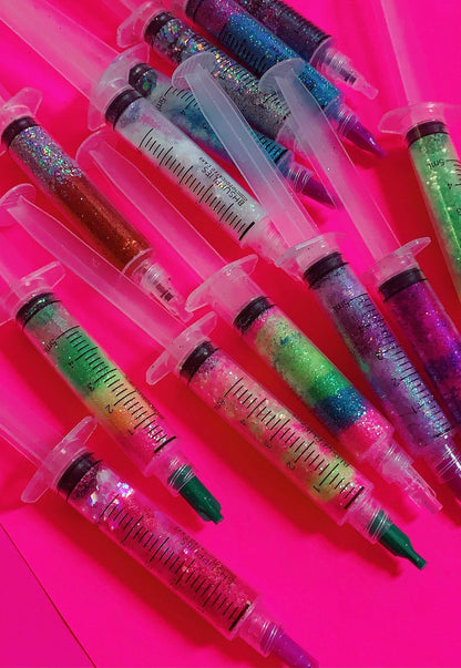 Inked Doll Cosmetics - TOXIC SUMMER *UV* GlamDoll Glitter Syringe