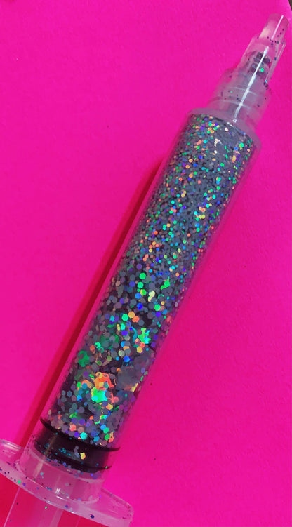 Inked Doll Cosmetics - PLATINUM GlamDoll Glitter Syringe