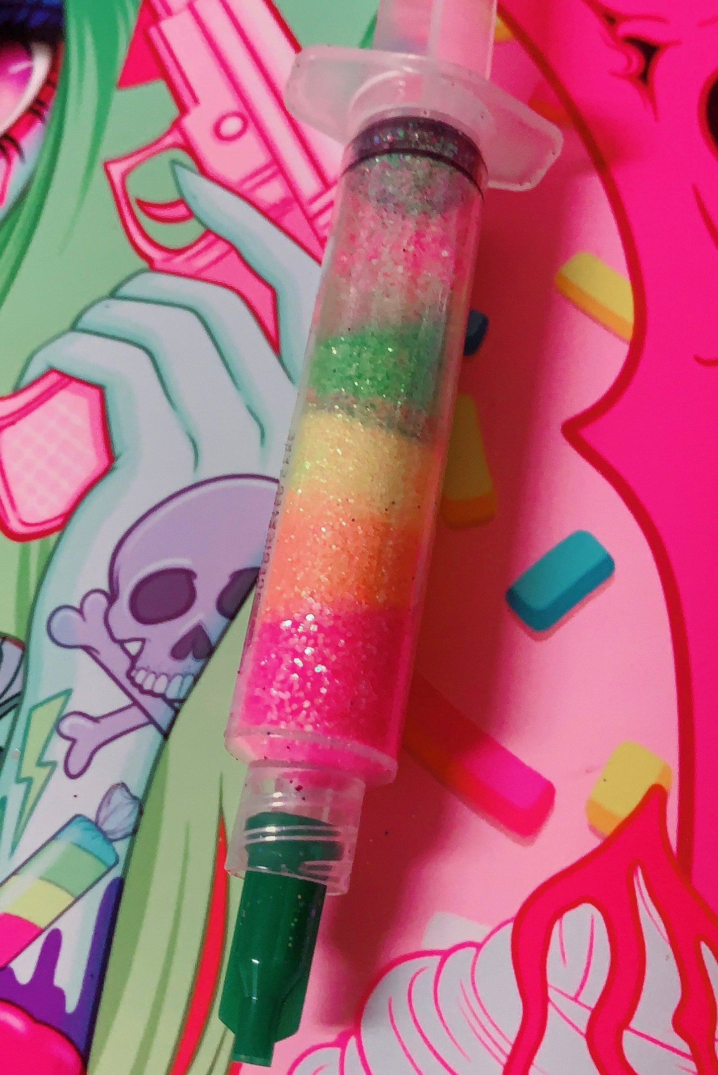 Inked Doll Cosmetics - DEEP TROPICS *UV* GlamDoll Glitter Syringe