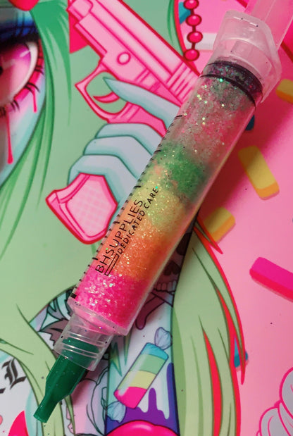 Inked Doll Cosmetics - DEEP TROPICS *UV* GlamDoll Glitter Syringe