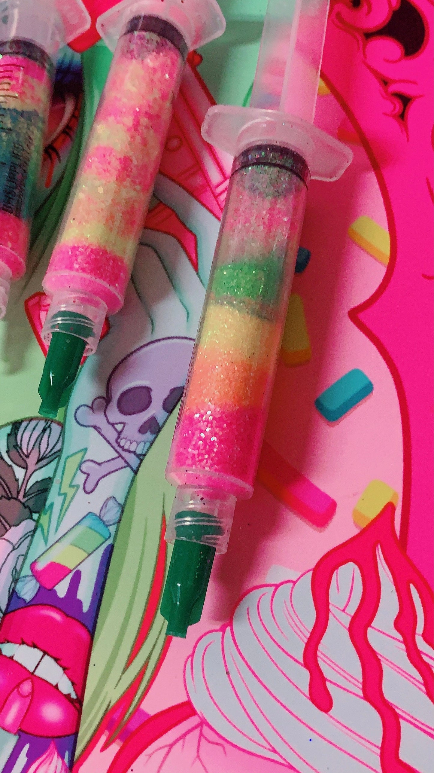 Inked Doll Cosmetics - DEEP TROPICS *UV* GlamDoll Glitter Syringe