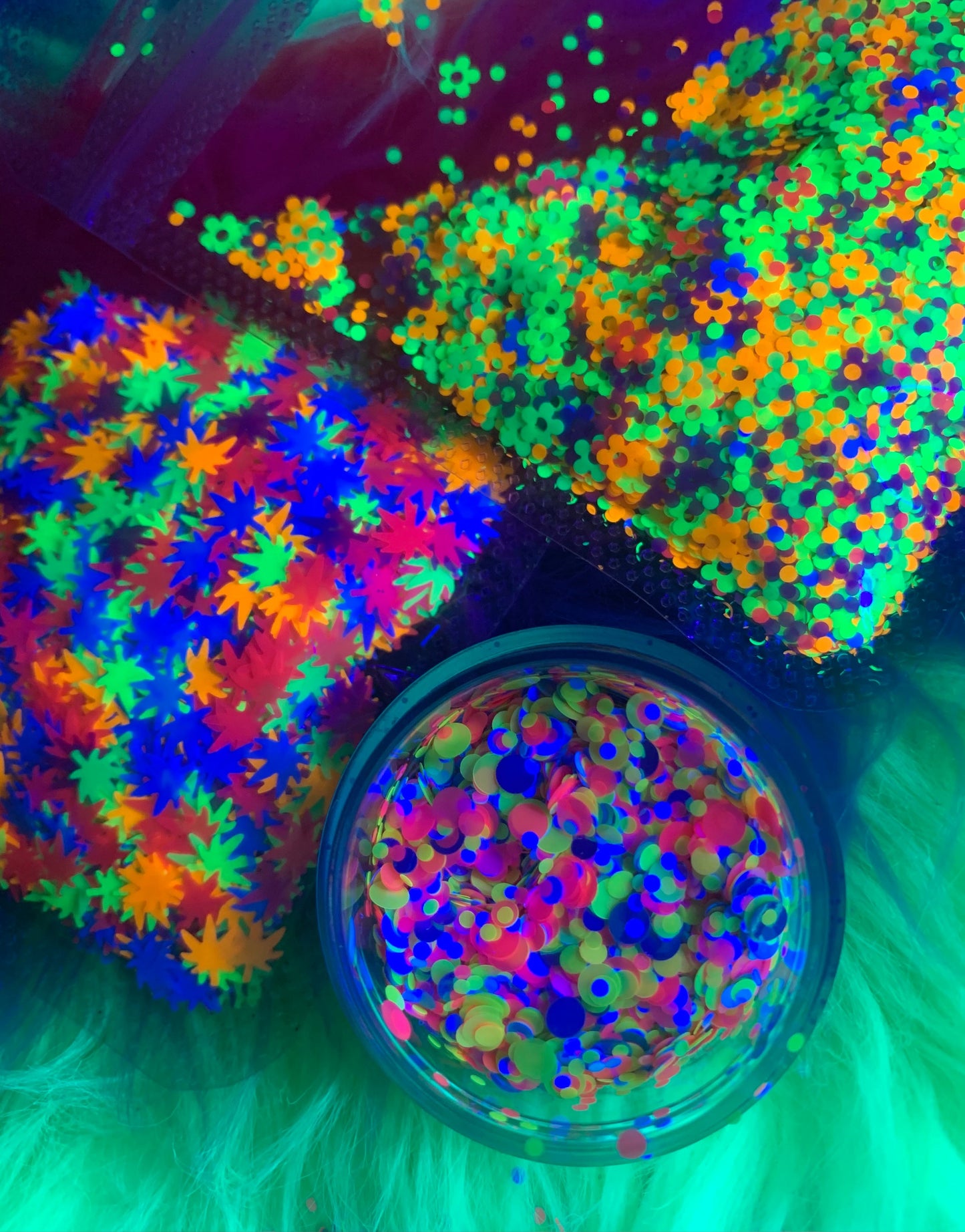 Inked Doll Cosmetics - DIPPIN' DOTS *UV* Festival GlamDoll Glitter Confetti