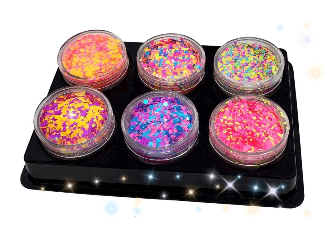 Inked Doll Cosmetics - "EDC FANTASEA" *UV/BlackLight* Festival FunFetti